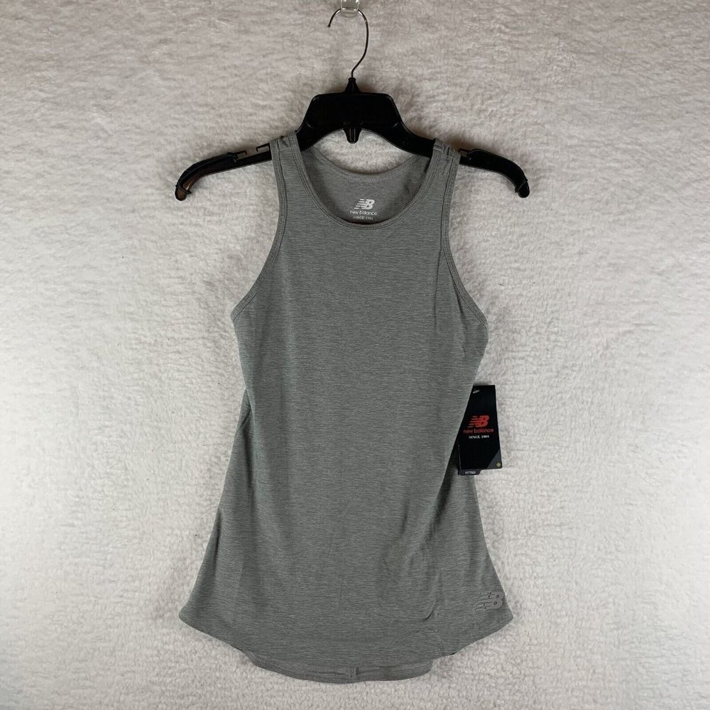 New Balance Tank Top Womens XS Gray Polyester Stretch Transform Perfect 6858